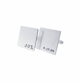 Sterling Silver Square Cuff Links