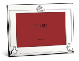 Sterling Silver Three Bunny Picture Frame, 4x6