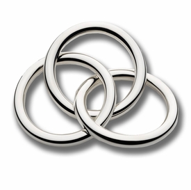 3 Rings Sterling Silver Baby Teething Rattle