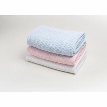 stonewashed basketweave baby blanket with binding