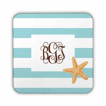 Stripe Starfish Square Coaster