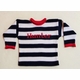 striped children's sweater with contrast cuffs and collar