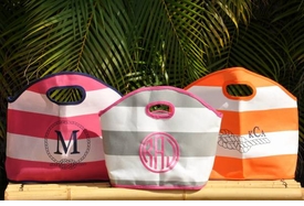 striped gg beach tote
