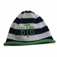 striped monogrammed beanie cap