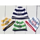 striped monogrammed beanie cap