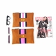 Striped Monogrammed Leather Flat Clutch