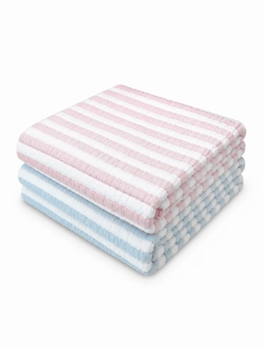 wide stripes baby blanket