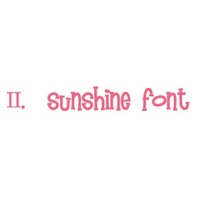 sunshine font