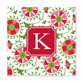 suzani holiday square paper coaster<br>set of 50