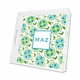 suzani teal lucite tray - square
