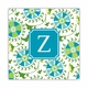 suzani teal square paper coaster<br>set of 50