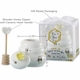 Sweet as Can Bee Ceramic Mini Honey Pot with Wooden Honey Dipper (3.4 oz) Honey Jar