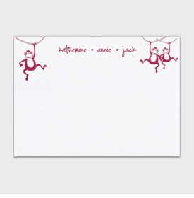 Swinging Monkeys Personalized Kids Stationery