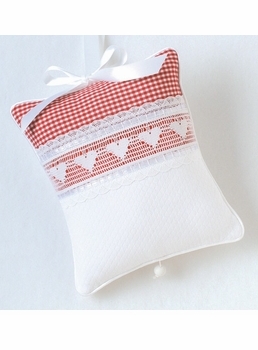 Tailored Custom Crib Ensemble - Red Checker