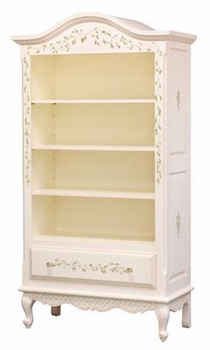 Tall French Bookcase - Floral Vines