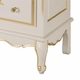 Tall French Bookcase - Linen/Gold Gilding
