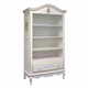 Tall French Bookcase Tone on Tone Crackle