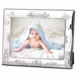 Teddy and Stork Birth Record Sterling Silver Baby Frame