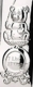 Teddy and Stork Birth Record Sterling Silver Baby Frame