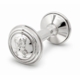 Teddy Bear Sterling Silver Baby Barbell Rattle