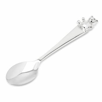 teddy sterling silver baby feeding spoon