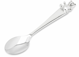 Teddy Sterling Silver Baby Feeding Spoon