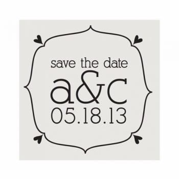 The A&c Save the Date Self - Inking Square Stamp