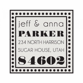 the parker self - inking square stamp