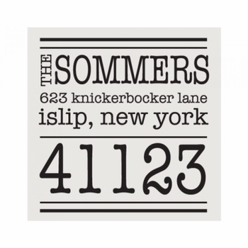 the sommers self - inking square stamp