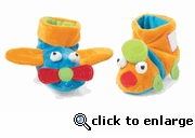 Tiny Toes Airplane and Train Booties by Manhattan Toy