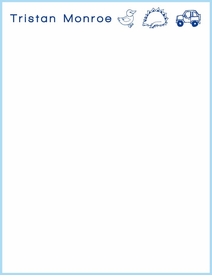 Tiny Tootsie Blue Children's Stationery
