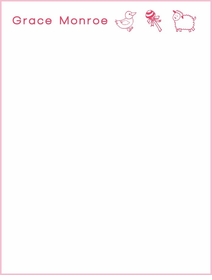 Tiny Tootsie Pink Children's Stationery