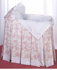 Toile Bassinet Ensemble with Bonnet