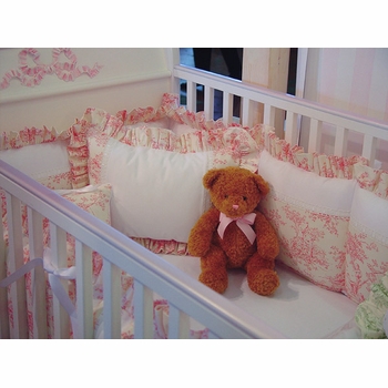 toile crib bedding by blauen
