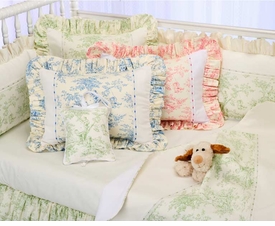 toile crib bedding by blauen