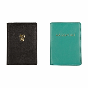 tommy leather passport holder