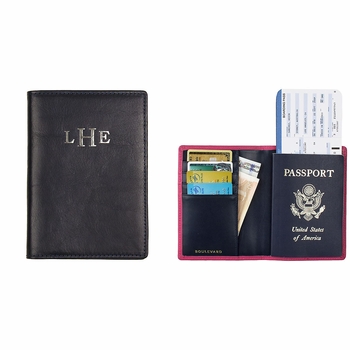 tommy leather passport holder