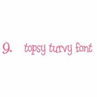 topsy turvy font