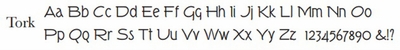 tork font
