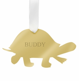 Turtle Christmas Ornament - Gold