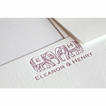 twin trunks elephant kid's stationery