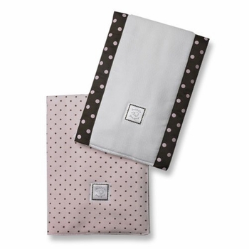 ulitmate swaddling blanket by swaddle designs - pink with brown trim