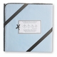 ultimate swaddling blanket by swaddle designs - blue with brown trim