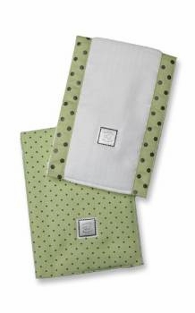 Ultimate Swaddling Blanket by Swaddle Designs - Lime with Brown Dots
