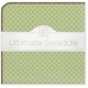 Ultimate Swaddling Blanket by Swaddle Designs - Lime with Brown Dots