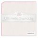 Ultimate Swaddling Blanket by Swaddle Designs - Natural with Pink Trim