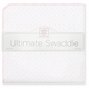 Ultimate Swaddling Blanket by Swaddle Designs - White with Pink Dots