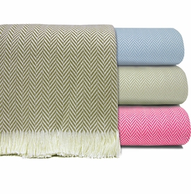 Unbrushed Herringbone Throw