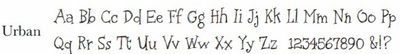urban font