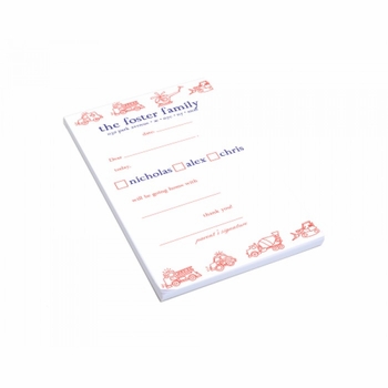 vehicles play date pad